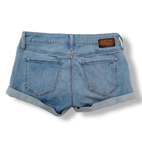 MAVI Ella Mid Rise Ripped Cuff Jean Shorts Sz 25 - Picture 2 of 12